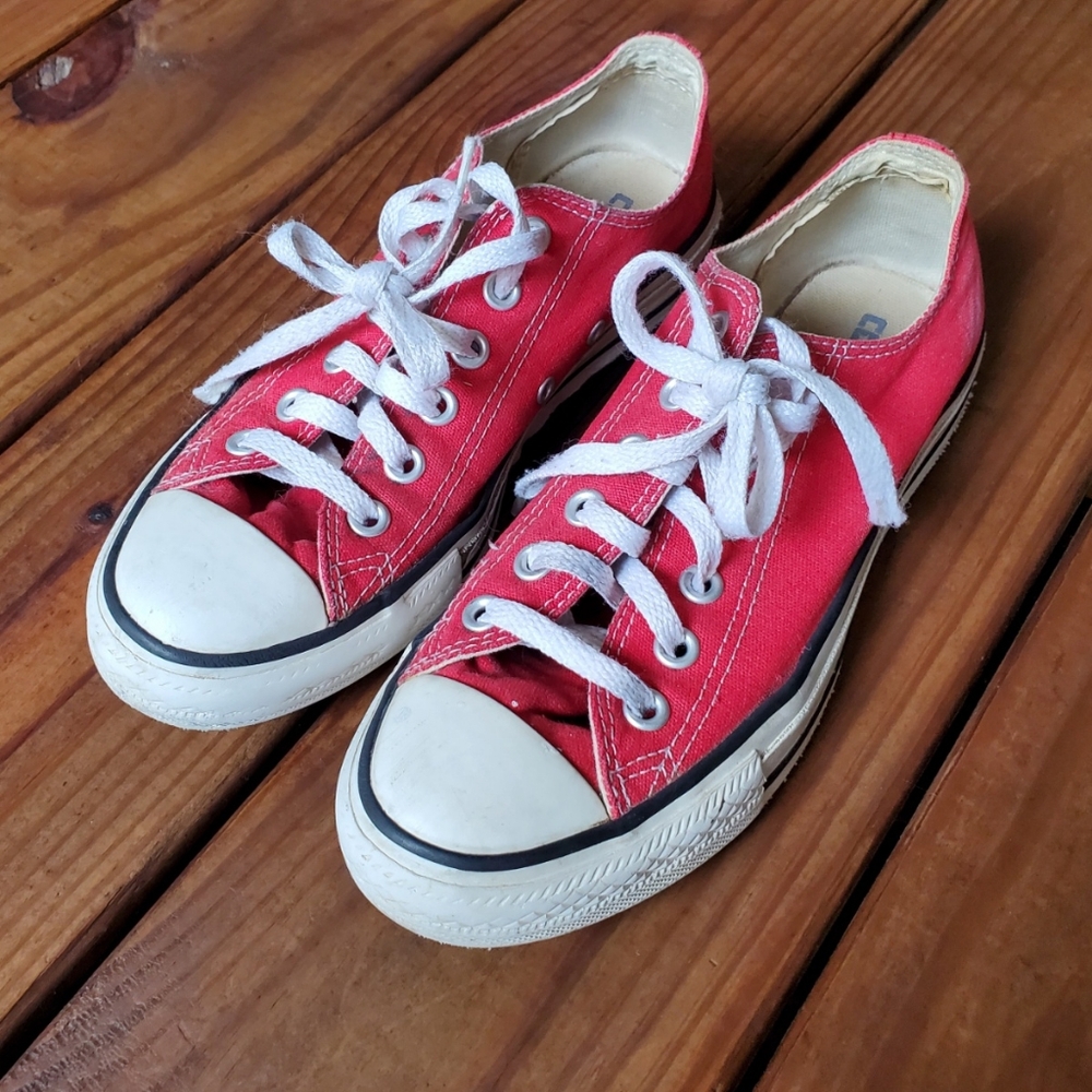 Converse Red and White Sneakers